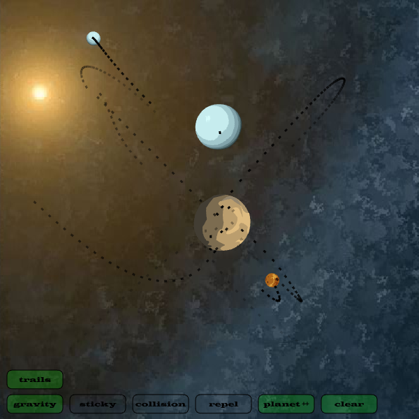 Unfinished Gravity Planet Sandbox